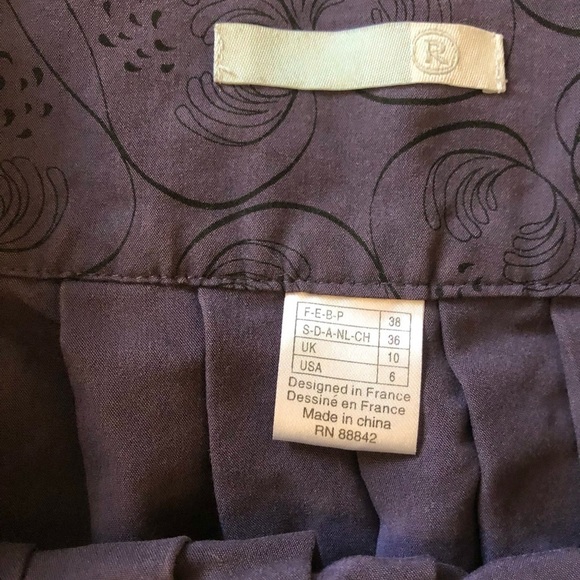 Purple midi skirt with pockets size 6 - Picture 6 of 8